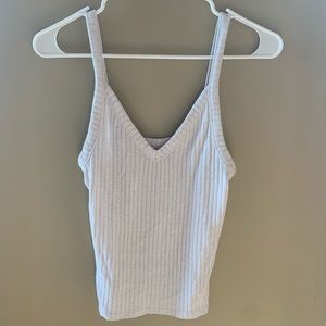 AEO white knit tank crop top! NEVER WORN!!